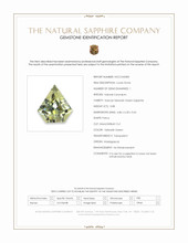 0.88 Ct. Yellowish Green Sapphire from Madagascar Scan Report