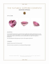0.67 Ct. Purplish Pink Sapphire from Madagascar Appraisal