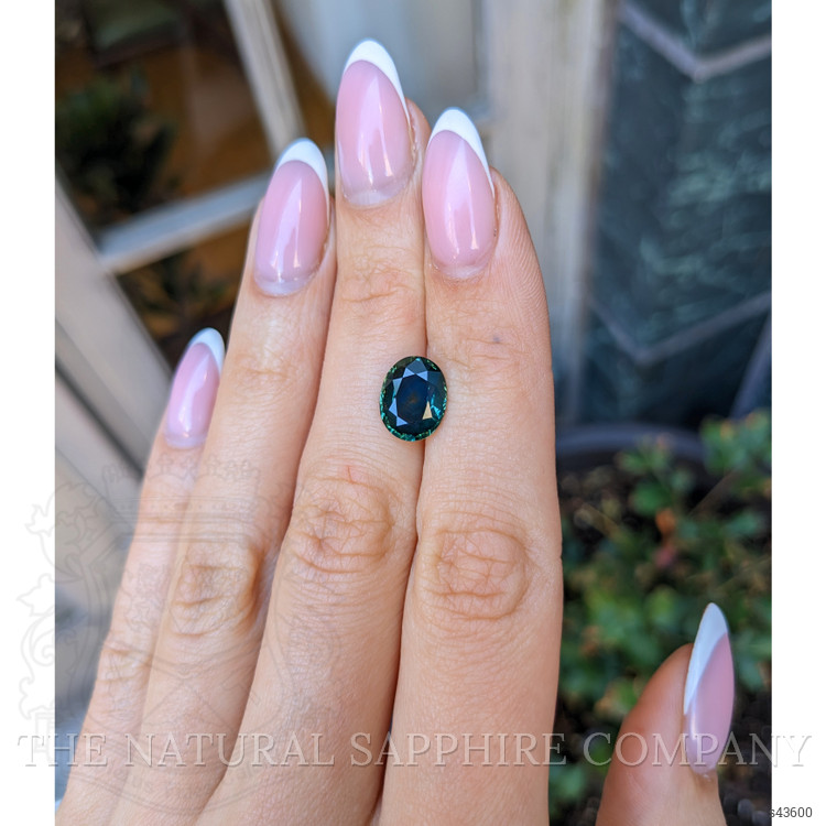 4.12 Ct. Bluish Green Sapphire from Montana