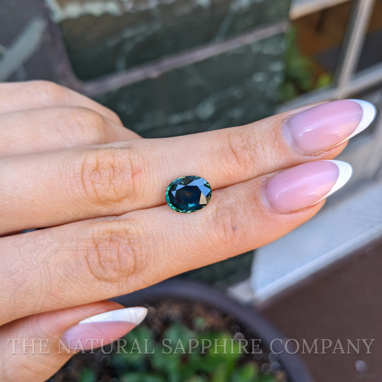 4.12 Ct. Bluish Green Sapphire from Montana