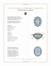 4.12 Ct. Bluish Green Sapphire from Montana 3 D Scan Report