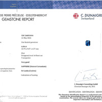 6.05 Ct. Blue Sapphire from Ceylon (Sri Lanka) Scan Report