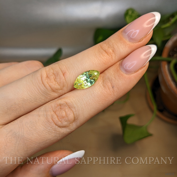 5.40 Ct. Yellowish Green Sapphire from Ceylon (Sri Lanka)