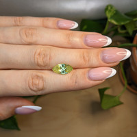 5.40 Ct. Yellowish Green Sapphire from Ceylon (Sri Lanka) Life Style