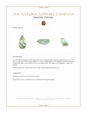 4.89 Ct. Yellowish Green Sapphire from Ceylon (Sri Lanka) Appraisal