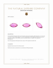 2.98 Ct. Pink Sapphire from Madagascar Appraisal