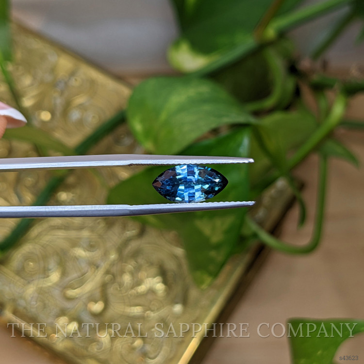2.11 Ct. Greenish Blue Sapphire from Madagascar