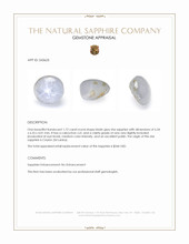 1.72 Ct. Bluish Grey Star Sapphire from Ceylon (Sri Lanka) Appraisal