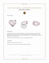 1.10 Ct. Peach Sapphire from Ceylon (Sri Lanka) Appraisal