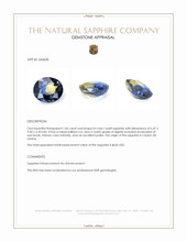 1.06 Ct. Bi Color / Parti Sapphire from Ceylon (Sri Lanka) Appraisal