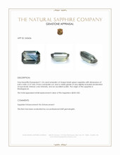 1.24 Ct. Bluish Green Sapphire from Madagascar Appraisal