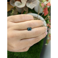 1.30 Ct. Greenish Blue Sapphire from Madagascar Life Style