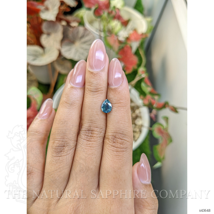 1.32 Ct. Greenish Blue Sapphire from Madagascar