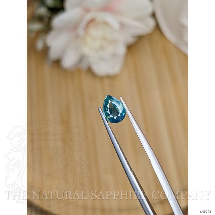 1.32 Ct. Greenish Blue Sapphire from Madagascar