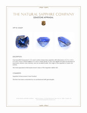 1.22 Ct. Blue Sapphire from Ceylon (Sri Lanka) Appraisal