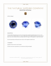 2.66 Ct. Blue Sapphire from Ceylon (Sri Lanka) Appraisal