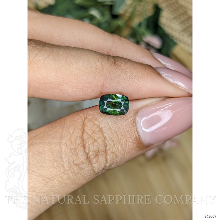 1.77 Ct. Bluish Green Sapphire from Ceylon (Sri Lanka)