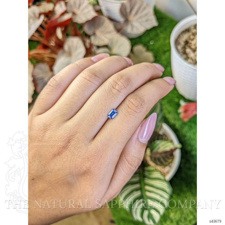 0.58 Ct. Blue Sapphire from Ceylon (Sri Lanka)