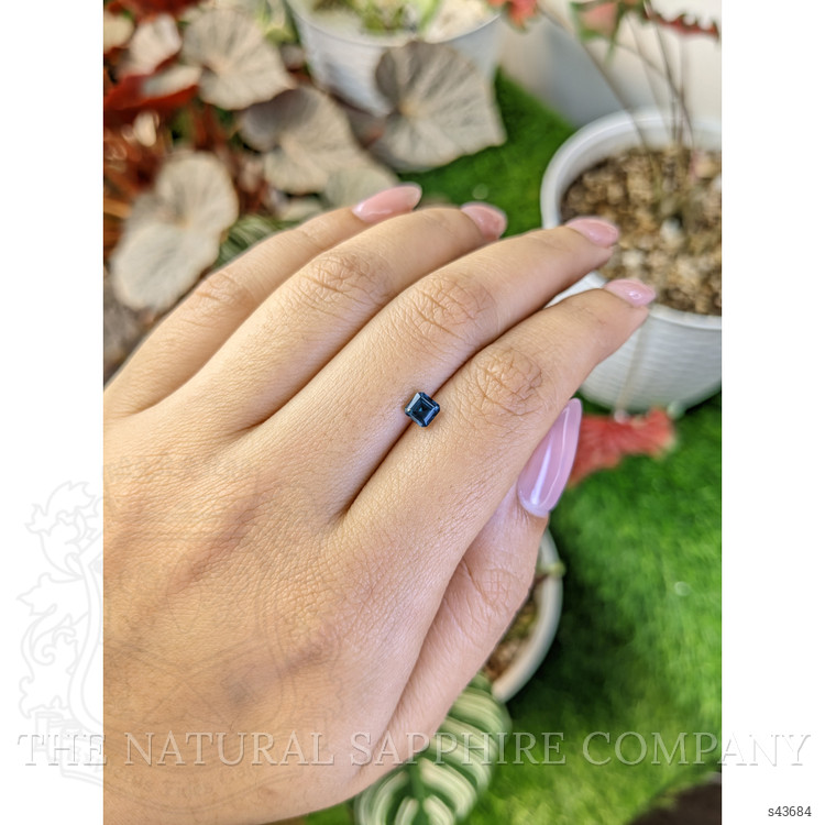0.71 Ct. Greenish Blue Sapphire from Ceylon (Sri Lanka)