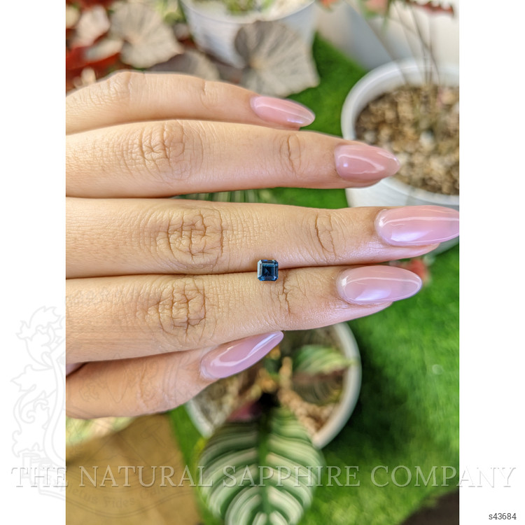 0.71 Ct. Greenish Blue Sapphire from Ceylon (Sri Lanka)