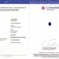 4.51 Ct. Blue Sapphire from Ceylon (Sri Lanka) Scan Report