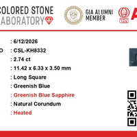2.75 Ct. Greenish Blue Sapphire from Ceylon (Sri Lanka) Scan Report