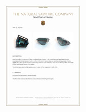 1.56 Ct. Bluish Green Sapphire from Ceylon (Sri Lanka) Appraisal