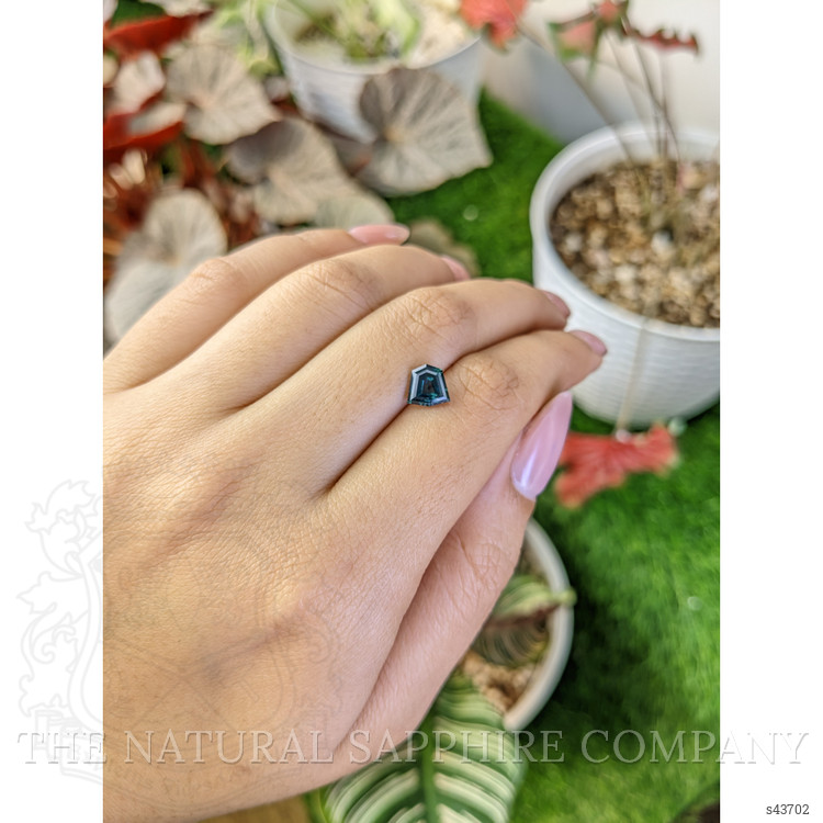 1.56 Ct. Bluish Green Sapphire from Ceylon (Sri Lanka)