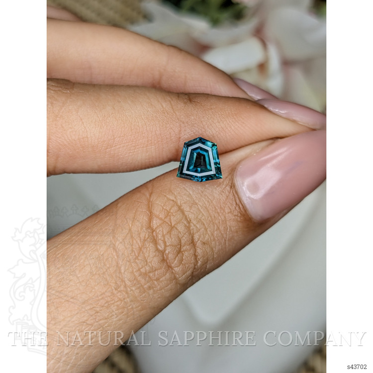 1.56 Ct. Bluish Green Sapphire from Ceylon (Sri Lanka)