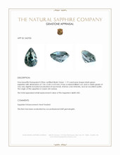 1.19 Ct. Bluish Green Sapphire from Ceylon (Sri Lanka) Appraisal