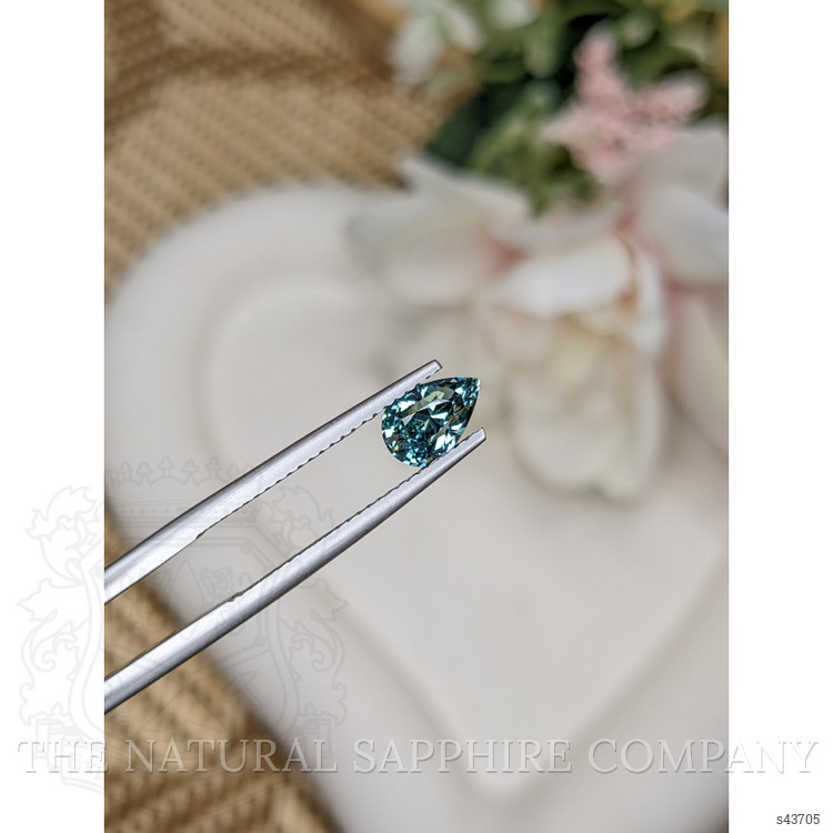 1.19 Ct. Bluish Green Sapphire from Ceylon (Sri Lanka)