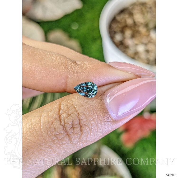 1.19 Ct. Bluish Green Sapphire from Ceylon (Sri Lanka)