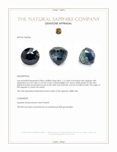 1.13 Ct. Blue Sapphire from Ceylon (Sri Lanka) Appraisal