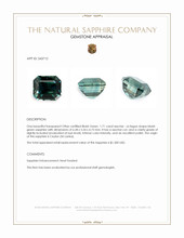 1.71 Ct. Bluish Green Sapphire from Ceylon (Sri Lanka) Appraisal