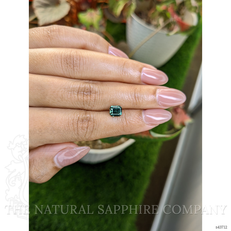 1.71 Ct. Bluish Green Sapphire from Ceylon (Sri Lanka)