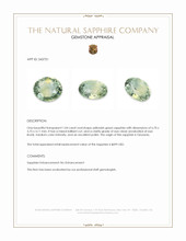 1.04 Ct. Yellowish Green Sapphire from Tanzania Appraisal
