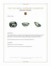 1.05 Ct. Yellowish Green Sapphire from Tanzania Appraisal