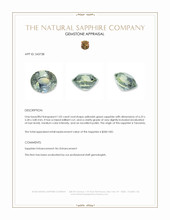 1.05 Ct. Yellowish Green Sapphire from Tanzania Appraisal