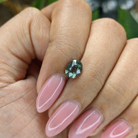 1.35 Ct. Bluish Green Sapphire from Tanzania Life Style