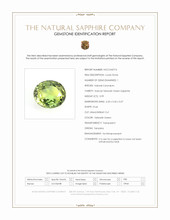 0.99 Ct. Yellowish Green Sapphire from Tanzania Scan Report