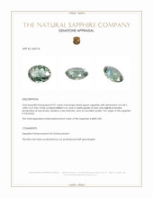 0.97 Ct. Bluish Green Sapphire from Tanzania Appraisal