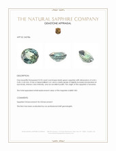 0.94 Ct. Bluish Green Sapphire from Tanzania Appraisal
