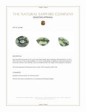 0.96 Ct. Bluish Green Sapphire from Tanzania Appraisal
