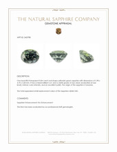 0.84 Ct. Yellowish Green Sapphire from Tanzania Appraisal