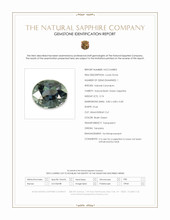 0.74 Ct. Bluish Green Sapphire from Tanzania Scan Report