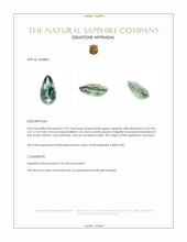 1.05 Ct. Bluish Green Sapphire from Tanzania Appraisal