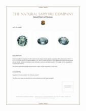 0.30 Ct. Bluish Green Sapphire from Ceylon (Sri Lanka) Appraisal