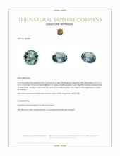 0.30 Ct. Bluish Green Sapphire from Ceylon (Sri Lanka) Appraisal