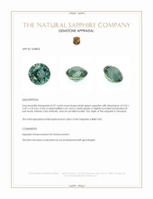 0.97 Ct. Bluish Green Sapphire from Tanzania Appraisal