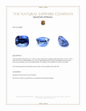 4.31 Ct. Blue Sapphire from Ceylon (Sri Lanka) Appraisal